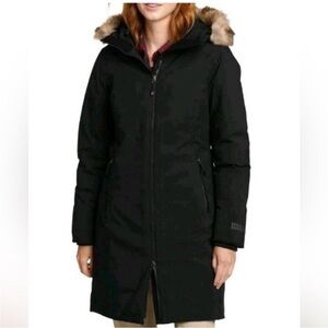 Eddie Bauer women’s Olympia waterproof 650 down stadium coat black small new